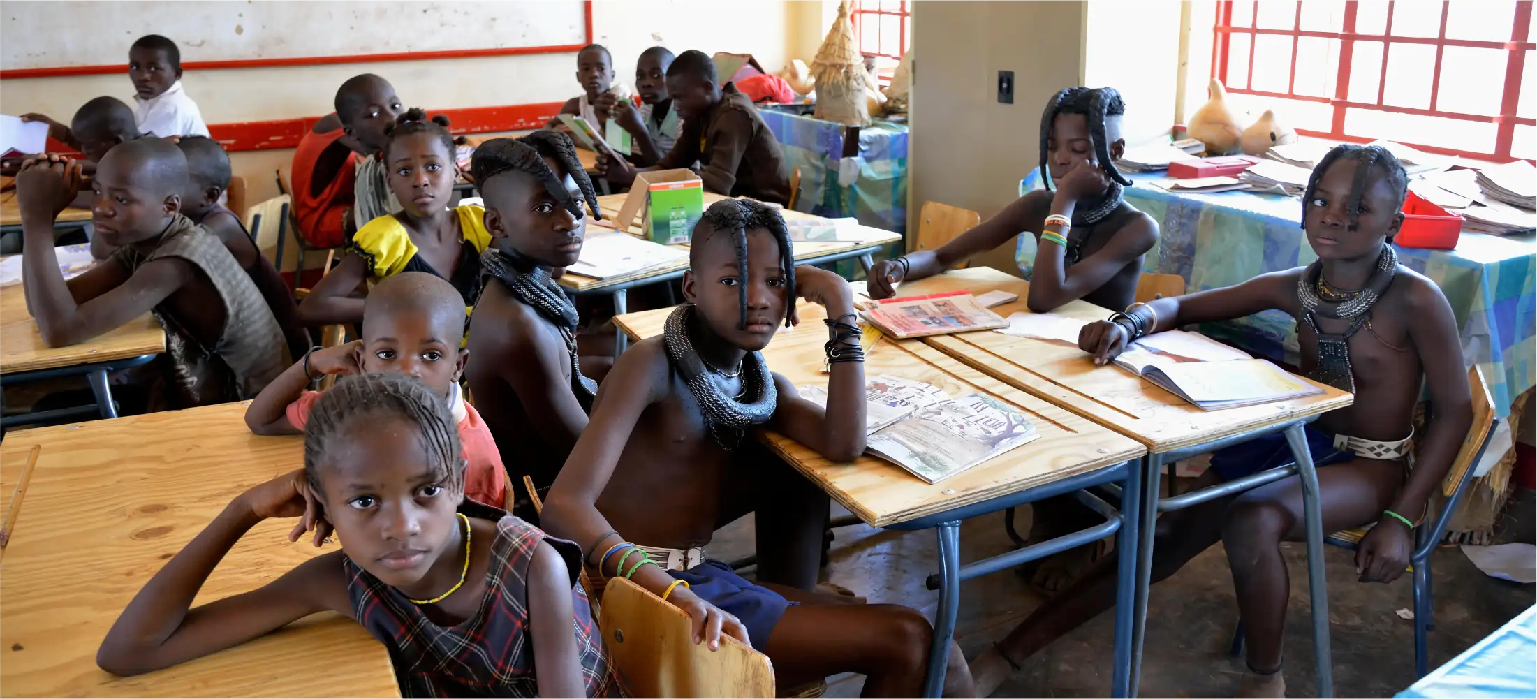 Ein Blick in das Klassenzimmer einer staatlichen Schule in Namibia